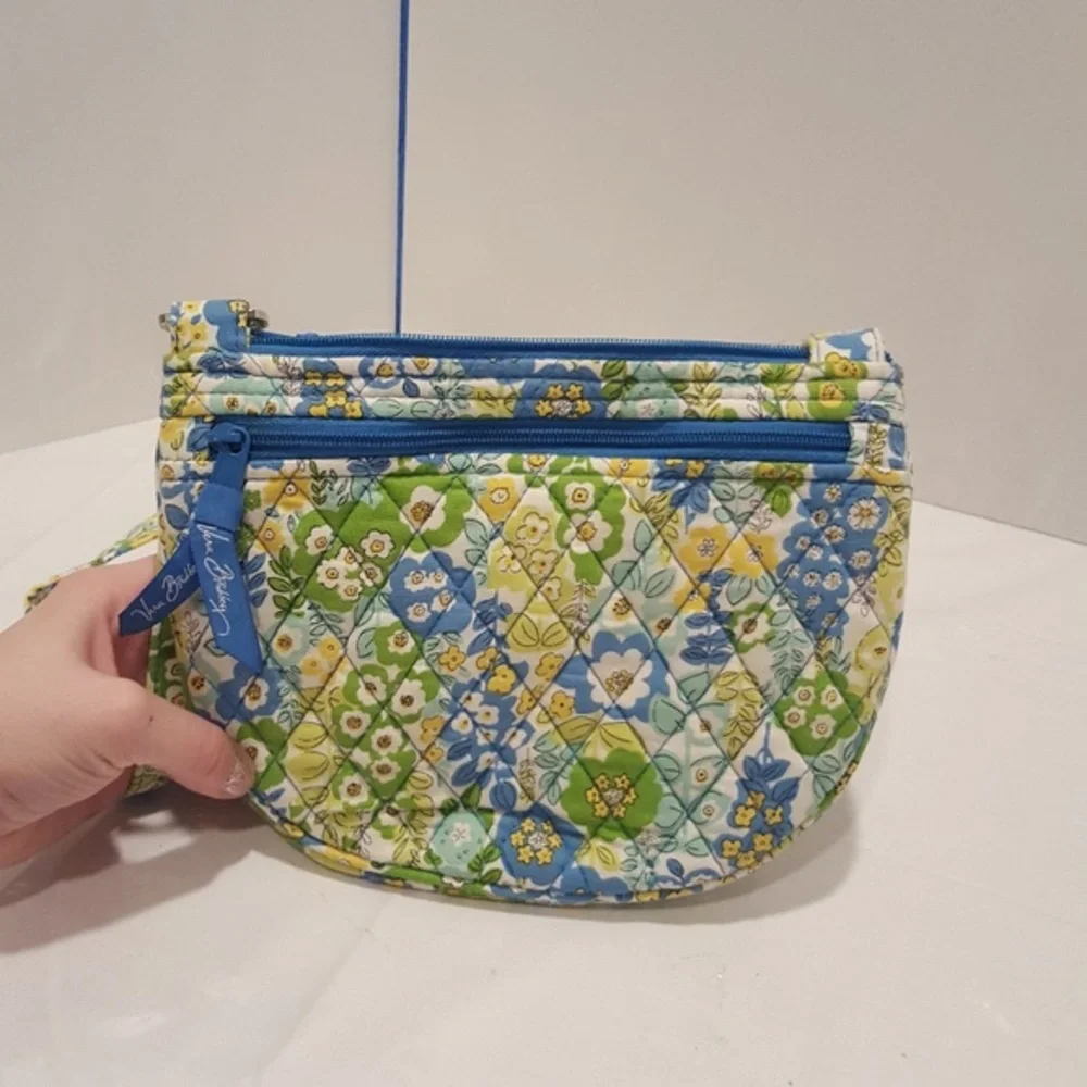 Vera Bradley‎ English Garden Flap Shoulder Bag Blue